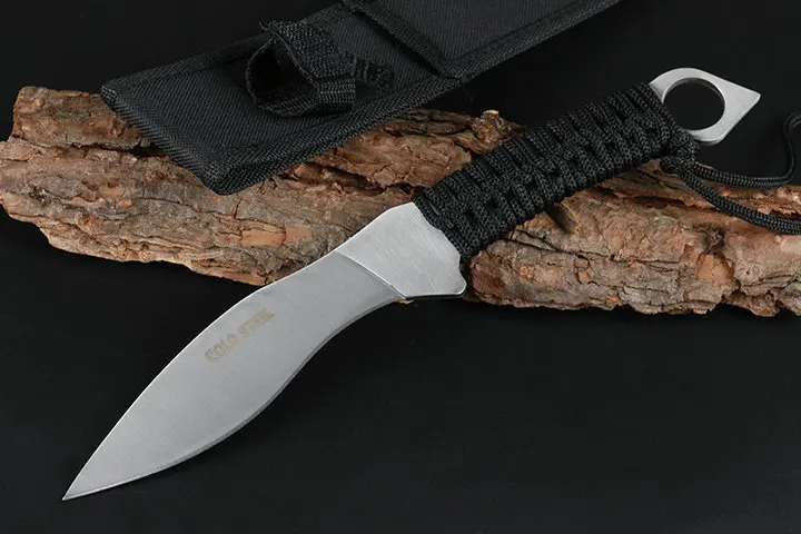 ToughKeng Открытый походный нож 5Cr15Mov стальное лезвие один Киль сталь выживания Фиксированное Лезвие Нож нейлоновая оболочка
