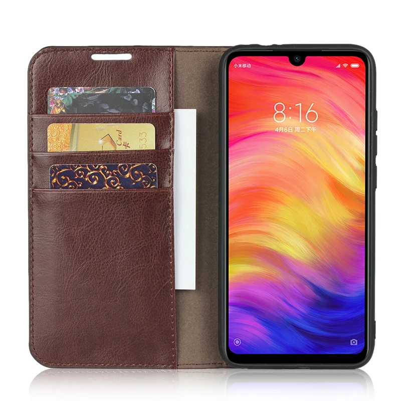 Ipngve кошелек ручной работы флип чехол для Xiaomi Redmi Note 7 чехол из натуральной кожи чехол для телефона