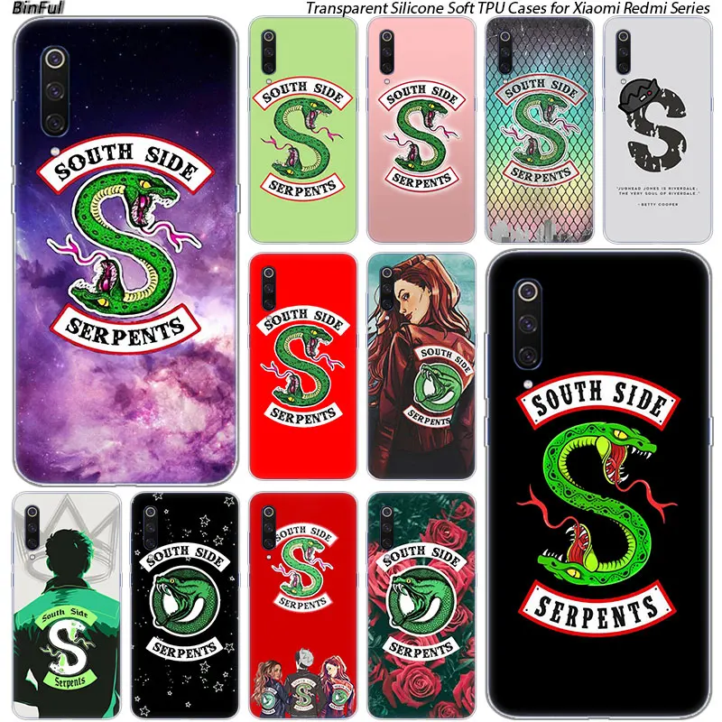 Мягкий чехол Riverdale South Side Serpents logo Для Xiaomi Mi F1 9T 9 9SE 8 A2 Lite A1 Mix3 Redmi K20 7A Note 4 4X 5 6 7 Pro S2 |