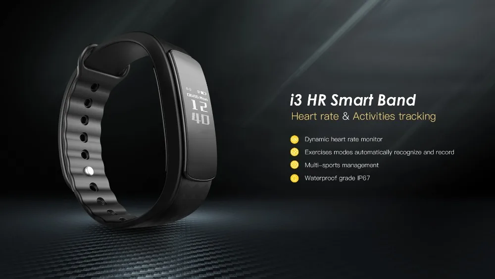 IWOWN IWOWNFIT I3 HR смарт браслет монитор сердечного ритма IP67 водонепроницаемый Браслет