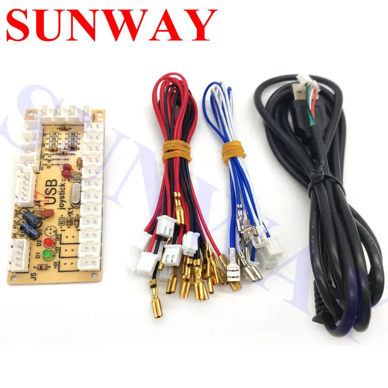 Model 2 2 проигрывателя Нулевая задержка игровой DIY KIT USB энкодер ПК для джойстика для 4way& 8way Zippy джойстик и 4,8 мм Кнопка - Цвет: Model 2