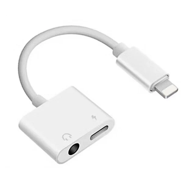 Белый Адаптер для наушников ACCEZZ 2 в 1 для iPhone X 7 8 Plus XS MAX адаптер для освещения 3,5 мм аудио кабель для зарядки наушников адаптеры - Цвет: Белый