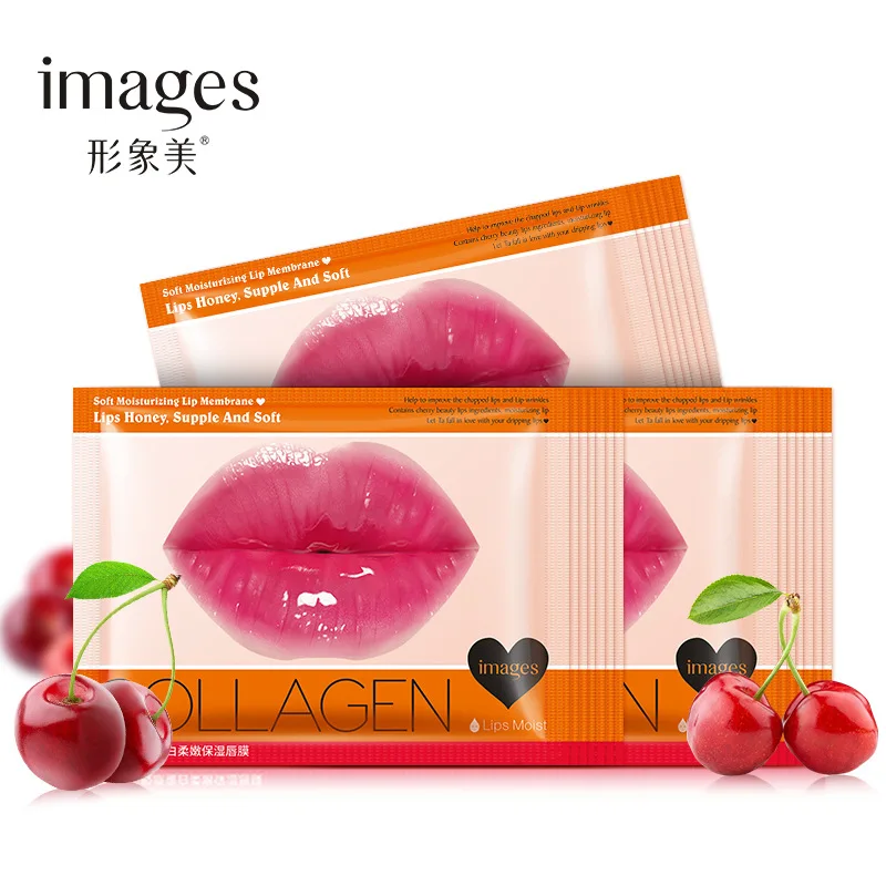 

1000pcs Cherry Collagen Moisturizing Lip Mask Deep Hydrating Exfoliating Anti Aging Anti Winkles Lips Care Beauty Essentials