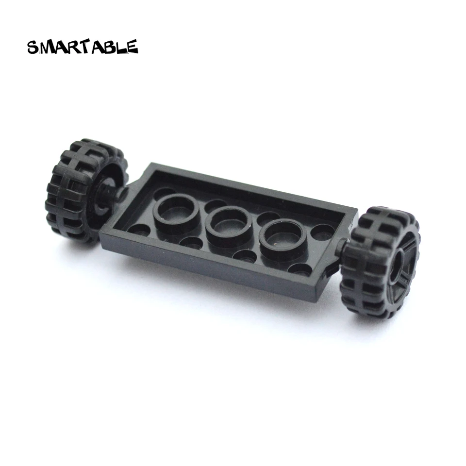 Специальный конструктор Smartable Plate 2x4 с держателем колеса детали MOC игрушка сделай