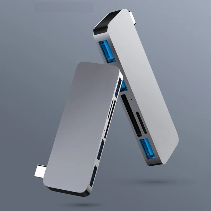 Портативный USB 3 0 концентратор адаптер Type C конвертер с SD/Micro SD кардридер для MacBook