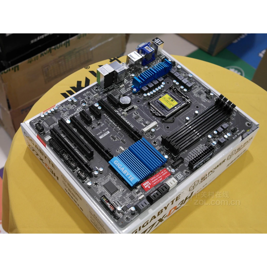Материнская плата LGA 1155 Z77 DDR3 Gigabyte GA Z77X D3H 100% USB3.0 32G Desktop SATA III системная PCI E 3 0