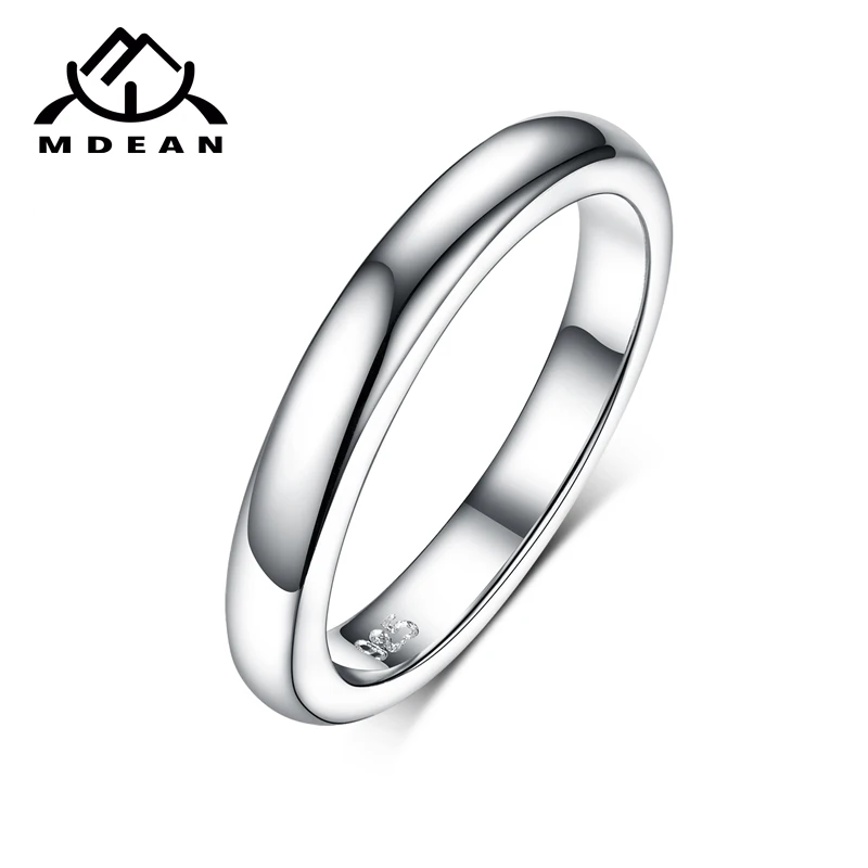 Кольцо MDEAN круглое из белого золота для женщин ювелирное изделие с прозрачным