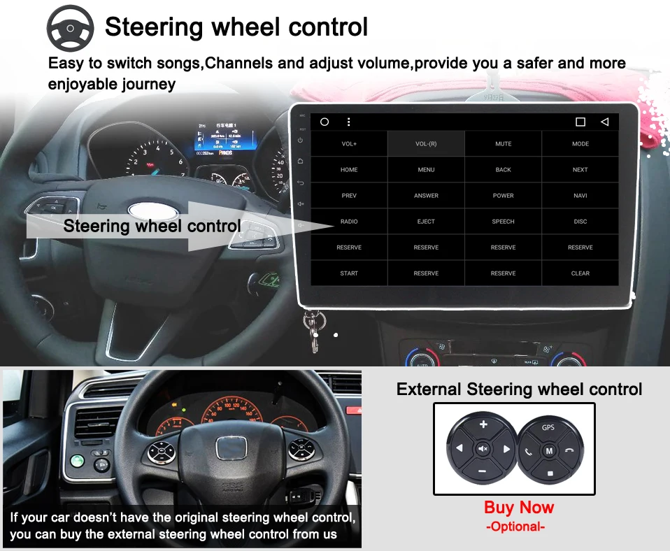 Bway 1" Автомагнитола стерео для Ford Ecosport четырехъядерный Android 7,1 автомобильный dvd gps плеер с 1 г ram, 16G iNand, bluetooth, wifi