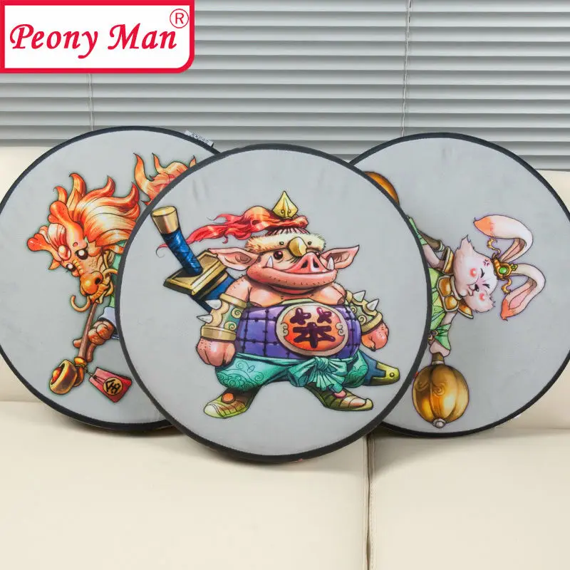 High Quality! 3D Simulation Plush Chinese Zodiacs Cushion Round Pillow Chair Seat Sofa Meditation Floor Cushions Birthday Gift | Дом и сад