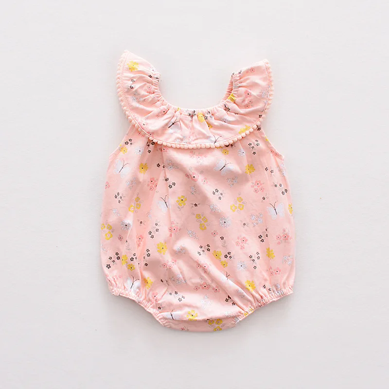 Комбинезоны для маленьких девочек 2019 цветочный кружевной комбинезон хлопковая