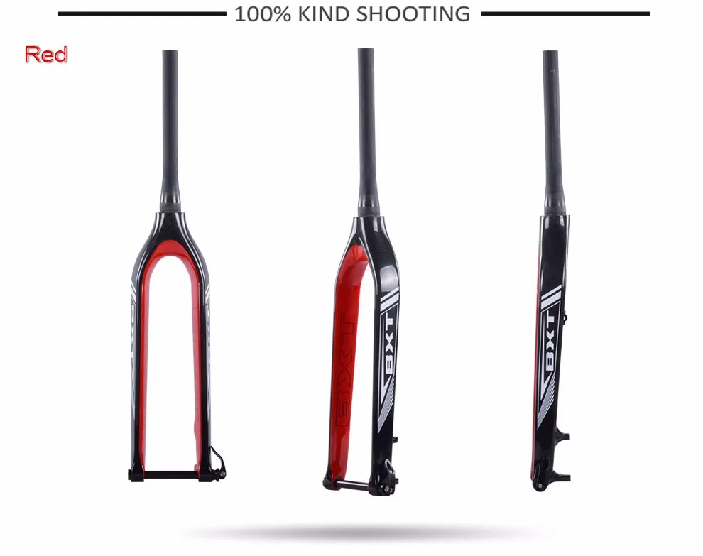 MTB углеродная вилка 29er BXT Горные DH Велосипедная вилка Bicicletas жесткая передняя вилка для горного велосипеда коническая Велосипедная вилка 15 мм