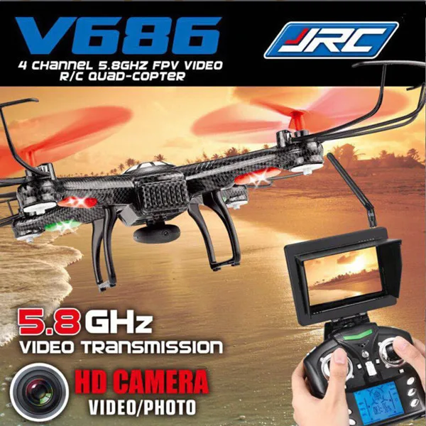 Квадрокоптер JJRC V686 Радиоуправляемый 2 4G 4 канала 5 8G FPV с HD камерой 720P RTF VS WLToys |
