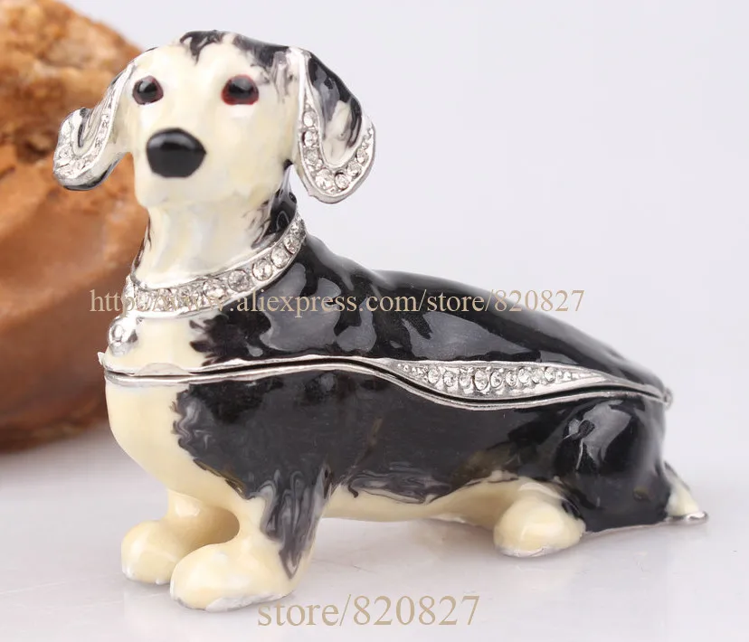 Такса собака ювелирные изделия кристалл безделушка щенок коллекционный