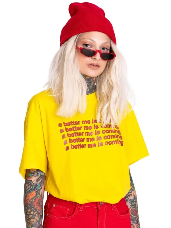 Sugarbaby A Better Me Is Come футболка топ Женский слоган графический хипстер Tumblr гранж