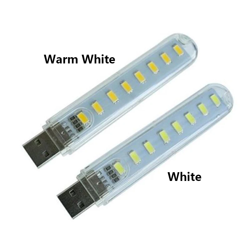 USB Led лампа Мини Портативный Яркий книжный светильник с 8 светодиодами лампа для чтения для внешнего аккумулятора ПК ноутбука Luminaria аварийный ночной Светильник s