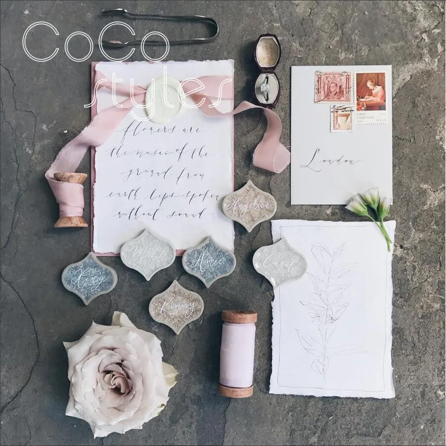 Cocostyles индивидуальная причудливая высеченная ледяная Черепица с надписью для