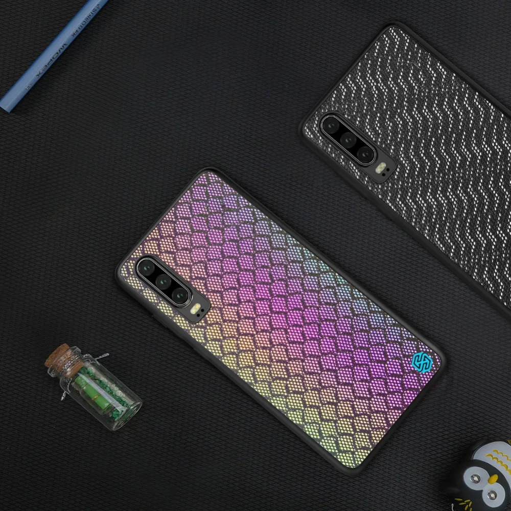 Чехол для Huawei P30 Nillkin глянцевый динамический модный силиконовый мягкий матовый