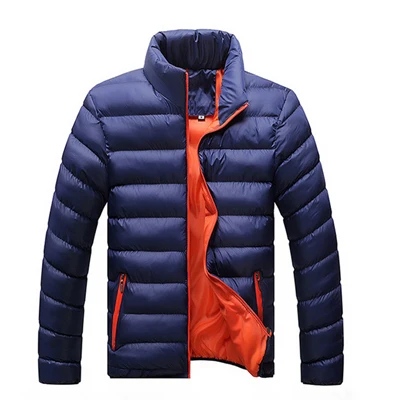 Navy UNIVOS KUNI/Коллекция года, Мужская плотная куртка, теплая, модная, однотонная, облегающая, с длинными рукавами, для мальчиков, дешевая, большой размер 4XL Q6047 - Color: Navy
