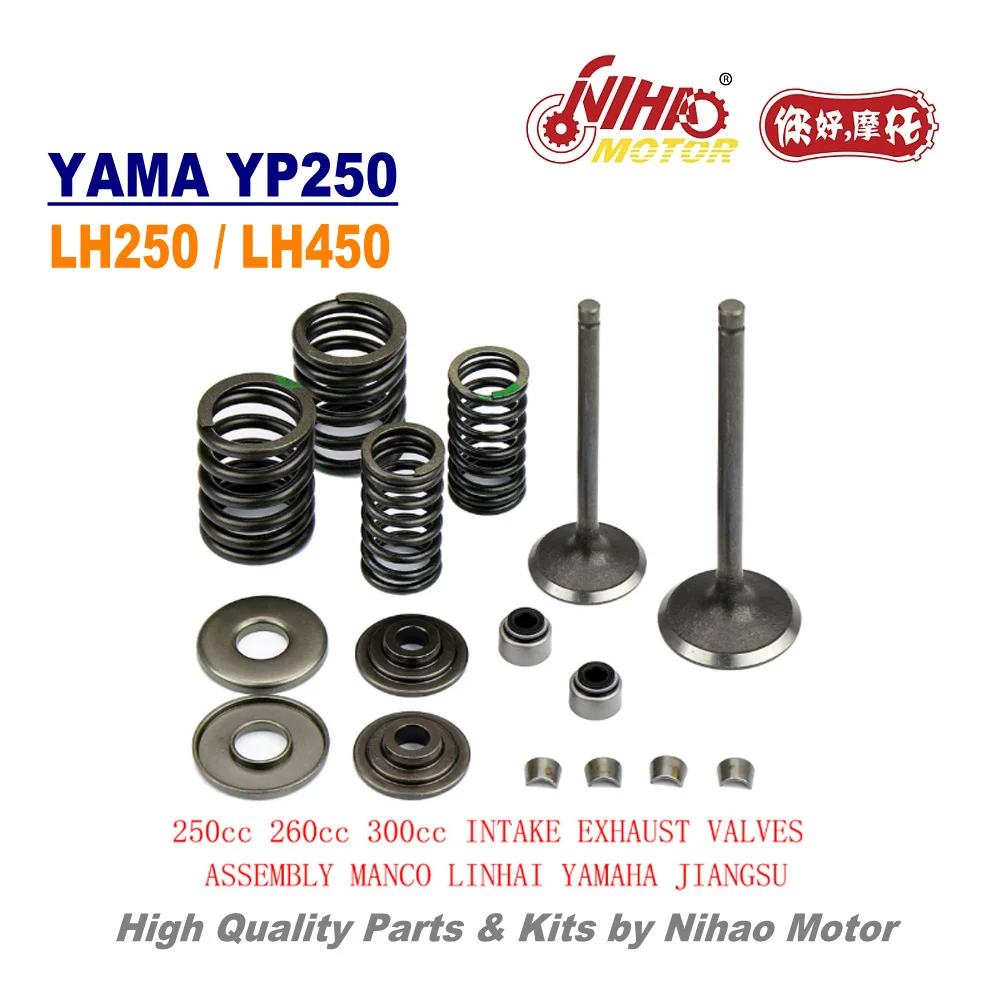 TZ 44 250cc Majesty 250 Valve Assy LINHAI Parts YP250 LH250 ATV QUAD Chinese Engine запасной двигатель Nihao