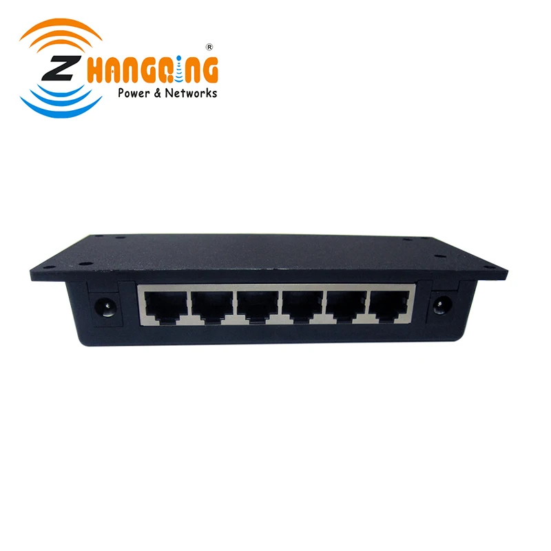 Gigabit Patch Panel 6 Port Passive PoE Injector With 48V 60W Power Supply 1 Set For IP Camera | Безопасность и защита