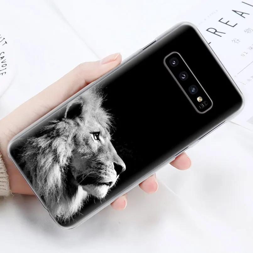 Чехол для телефона с изображением большого льва тигра и животных для samsung Galaxy S10e S10 Plus S8 S9 Plus S6 S7 Edge A40 A50 A70 M20 чехол