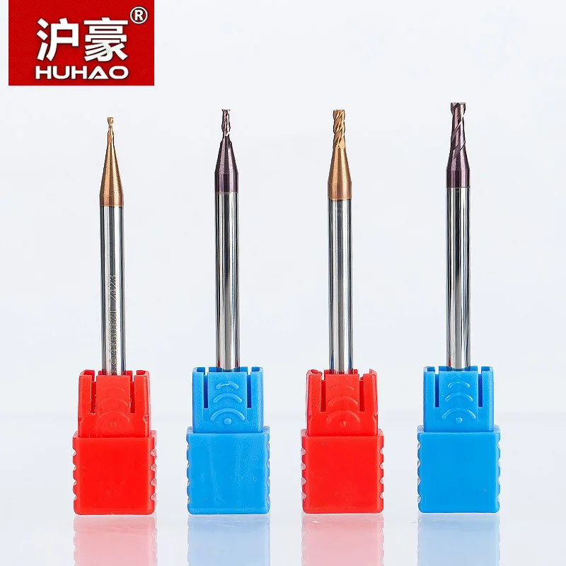 

HUHAO 1PC HRC55 4mm 6mm 2 Flutes Spiral TiAIN Coating End Mill CNC Milling Cutter Router Bit For Aluminium Steel CNC Milling