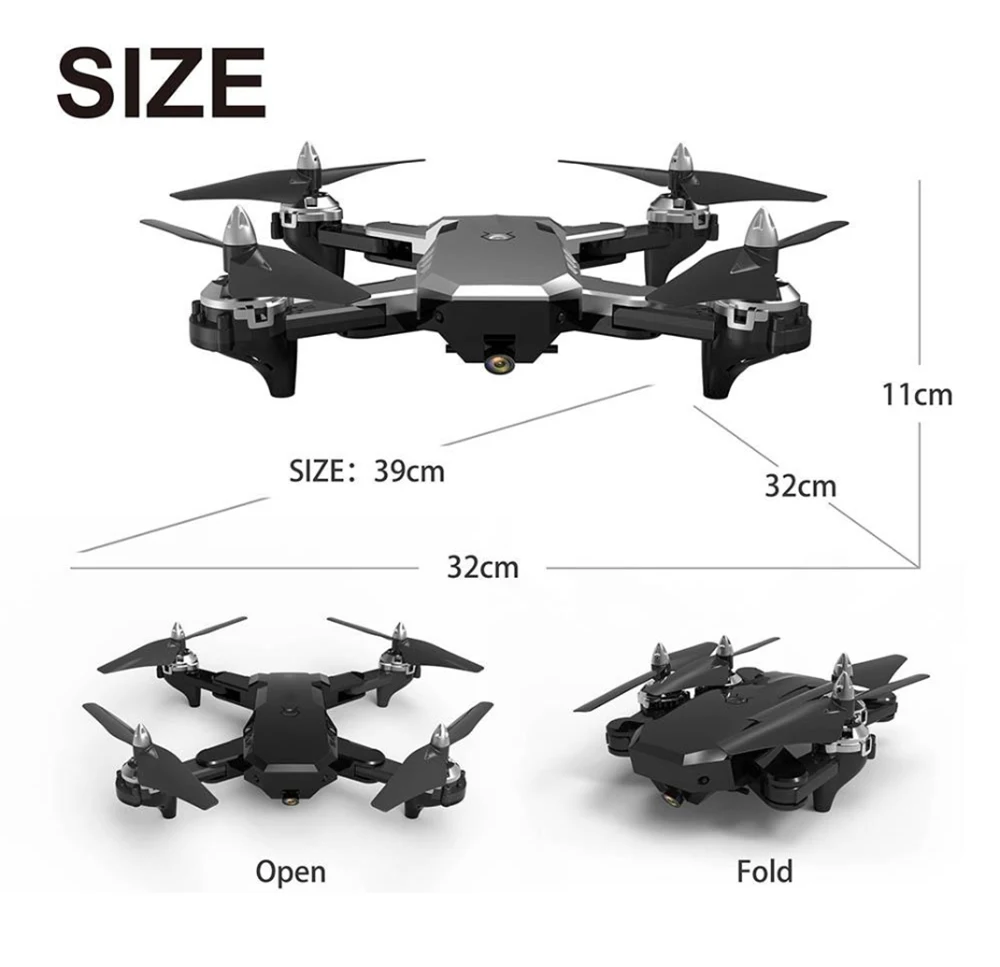 Дрон HD 1080p WiFi в реальном времени fpv Дрон один щелчок rc вертолет высоко стабильный hover Quadcopter складной Дрон с камерой квадракоптер вертолет квадрокоптер квадракоптер с камерой