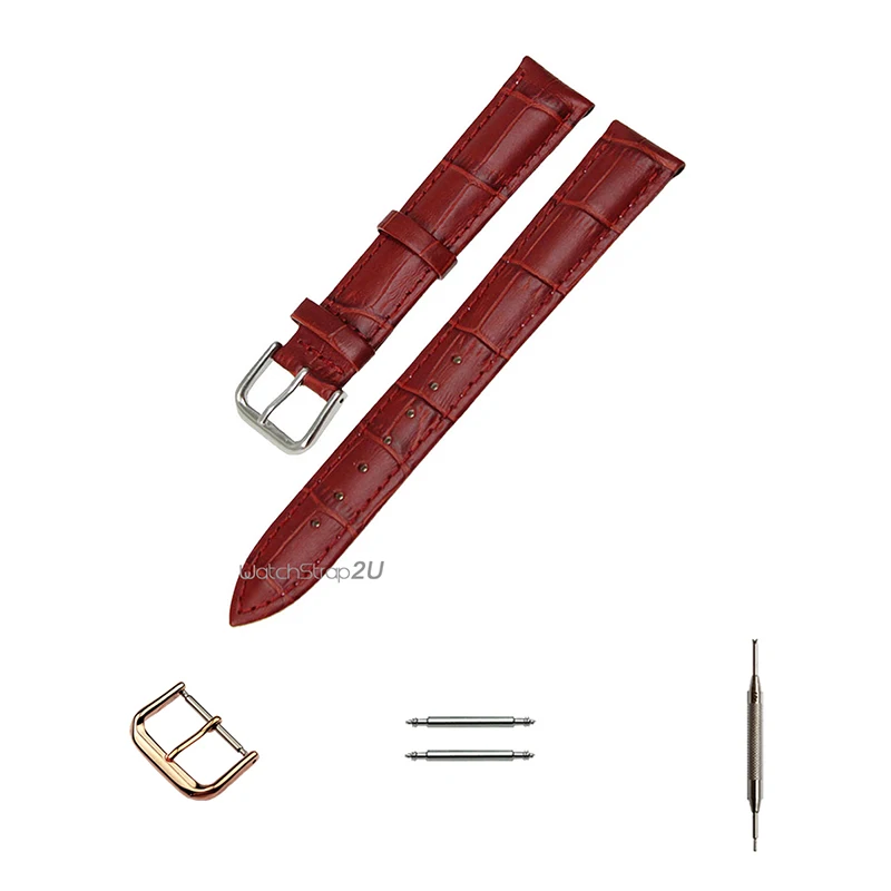 Серебро + розовое золото Булавки пряжки синий красный белый крокодил зерна кожа