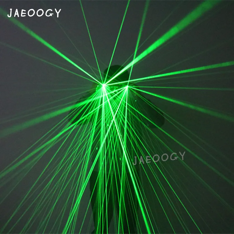 Светодиодные перчатки флуоресцентные зеленого очки с красным лазерным