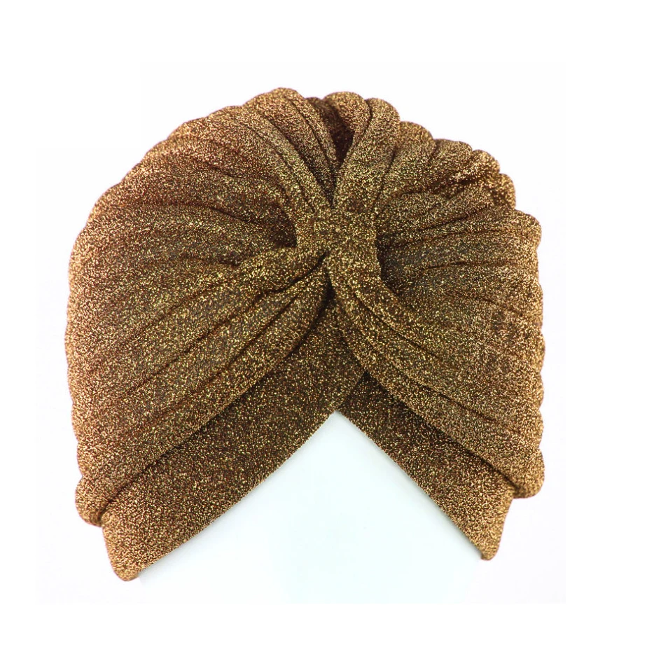 Vintage Glitter Turban for Women Headband Hair Accessories Headwear Fashion Woman Cotton Wrap Turbans Hat Cap Lady 2019| |