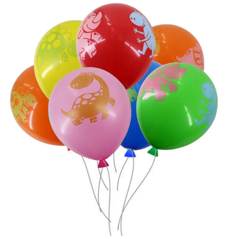 10pcs 12Inch Dinosaur Balloon Happy Christmas New Year Ballon Clear Mickey Latex Balloons Baby Shower New Year Party Decor