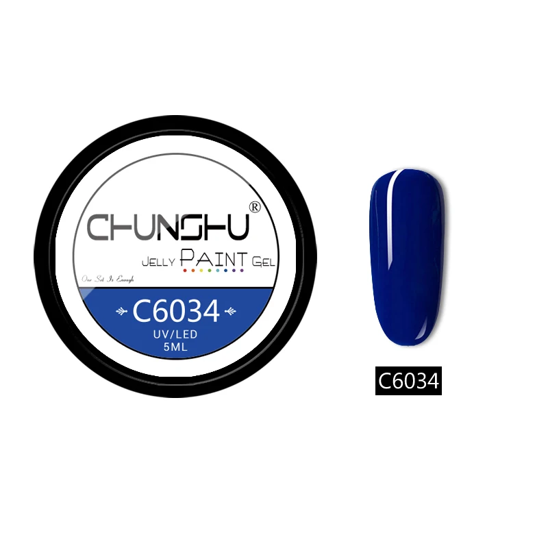 C6034 CHUNSHU 5 мл Блестки для рисования Гель УФ-гель для ногтей замочить от Желе Цвет Гель-лак для ногтей Полупостоянный лак для ногтей - Цвет: C6034