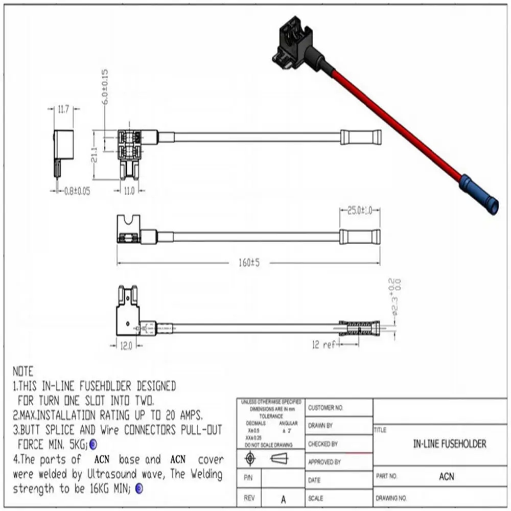 EE Поддержка 5 шт. ACN ATM TAP Mini Add a circuit низкопрофильный плавкий стильный