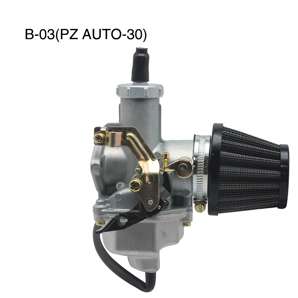 PZ27 AUTO ZSDTRP PZ26/PZ27/PZ30 карбюратор 38 мм/45 мм воздушный фильтр для Keihin 125-250cc двигателя Dirt bike Pit Bike 26 мм 27 мм 30 мм Carb - Цвет: PZ27 AUTO