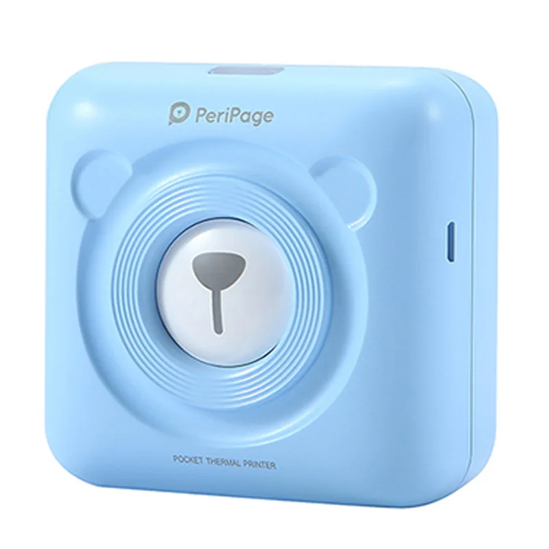 Blue 304 DPI Printer PeriPage 304 dpi Мини Портативный Bluetooth фотопринтер Карманный термопечать USB подключение Impresoras Fotos подарки - Цвет: Blue 304 DPI Printer