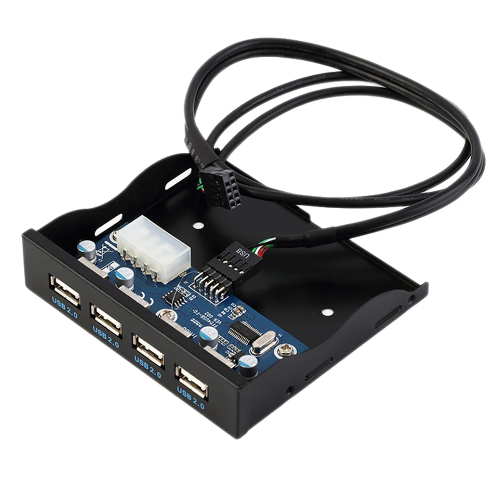 Высокое качество Передняя панель 4 порта USB Hub 2 0 адаптер расширения портативный