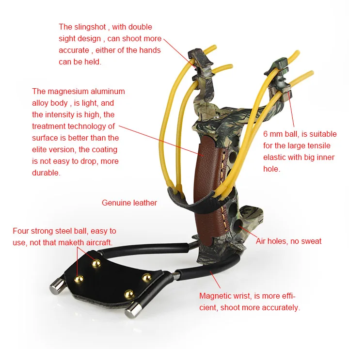 Высококачественный Алюминиевый охотничий Рогатка оптика складной наручный