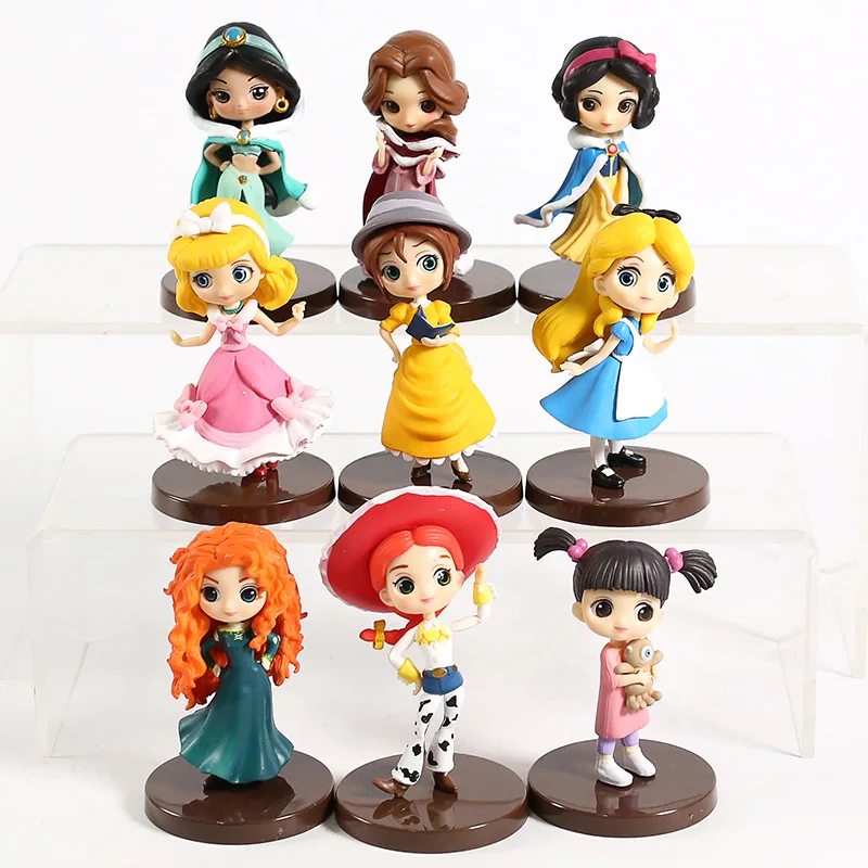 Q Posket персонажи принцессы Белоснежка Belle Jessie Boo Merida Alice Cinderella Jane ПВХ фигурки куклы
