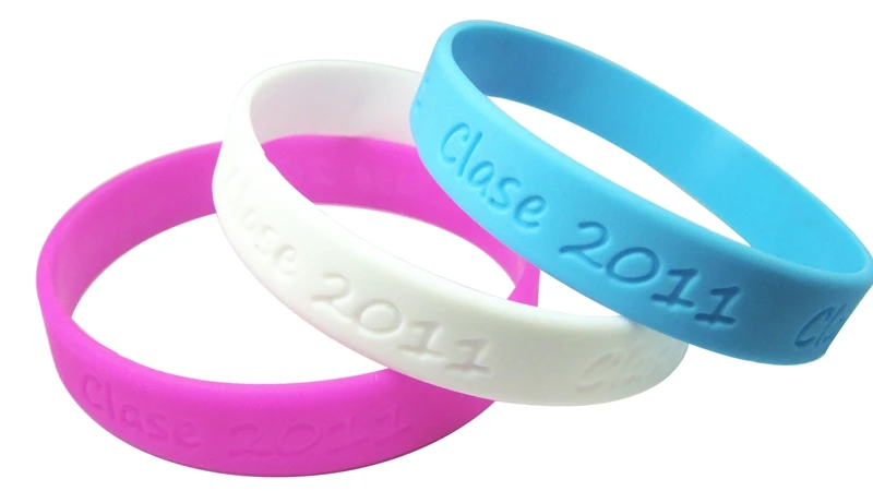 Custom Debossed silicone bracelet without logo print rubber wristband sports bands for gift or event 200pcs/lot DHL F | Украшения и