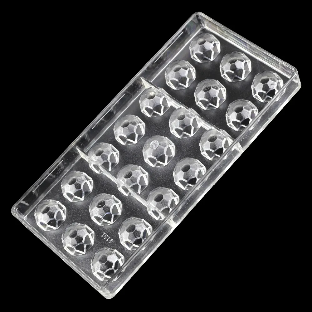 DIY 3D Diamond Shape Chocolate Mold Valentine's Day kitchen Polycarbonate Pastry Baking confectionery tools|Принадлежности для
