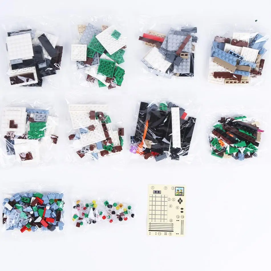 Детский конструктор JJRC с Санта лосем Рождественская деревня веселая дорога