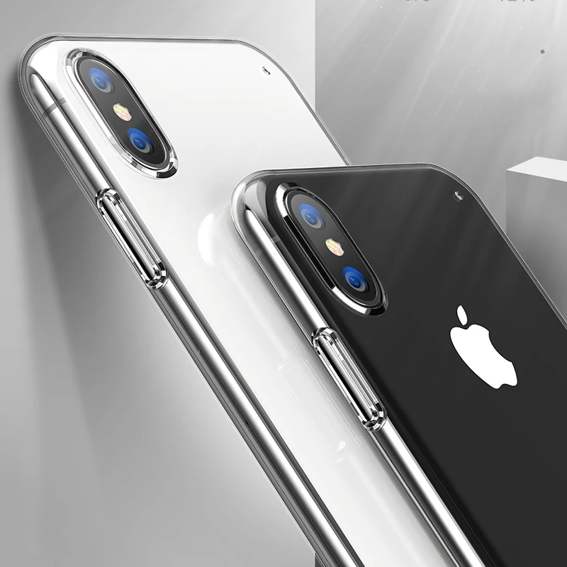 Чехол для iPhone 8 Plus 7 6 6S прозрачный силиконовый мягкий ТПУ чехол задняя крышка XS X MAX