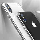 Чехол для iPhone 8 8 Plus 7 7 Plus 6 6S Plus, прозрачный силиконовый мягкий ТПУ чехол, задняя крышка для iPhone XS X MAX XR 5 5S SE