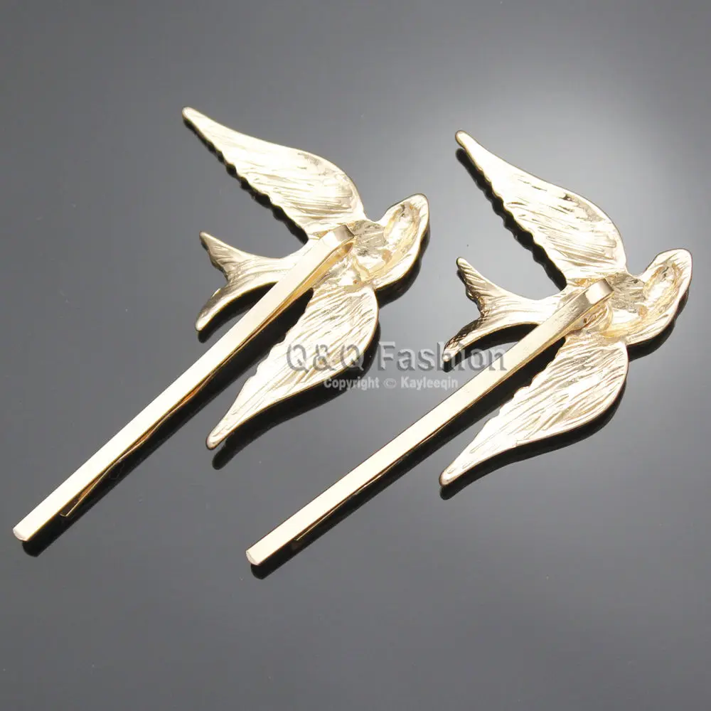 2x рокабилли золото Ласточка Птица французский Updo заколка для волос платье
