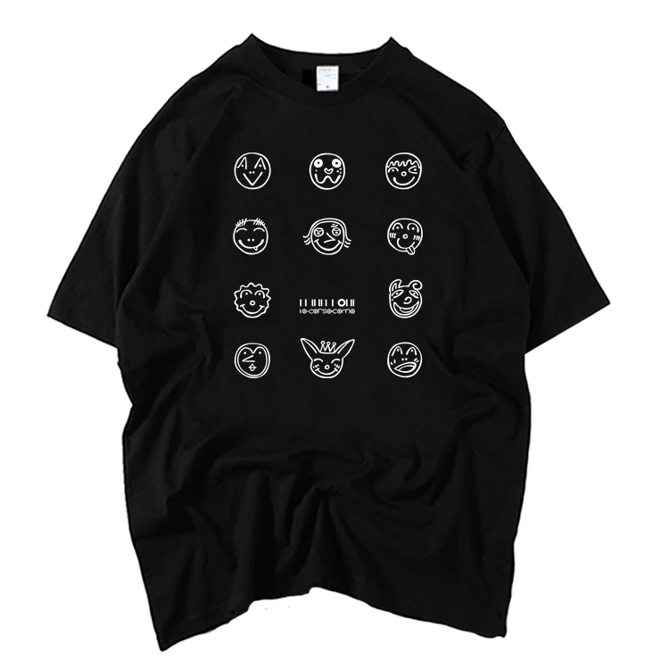 Летняя футболка с круглым вырезом kpop want one модная коротким рукавом