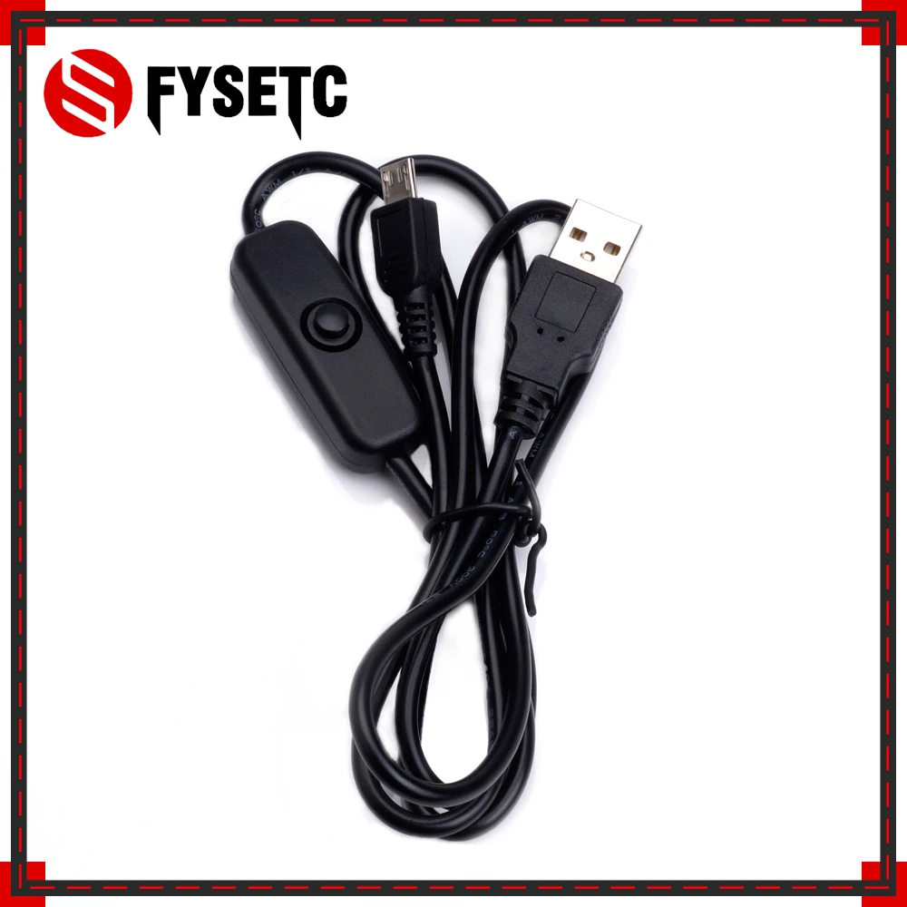 Raspberry Pi 3 Model B кабель питания с кнопкой включения/выключения Micro USB зарядный 1 м для