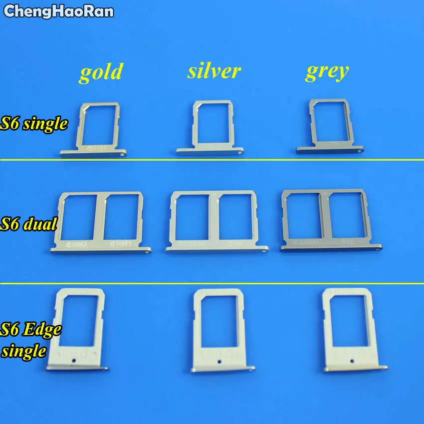 ChengHaoRan держатель слота для sim карты 1 шт. Samsung Galaxy S6 G9200 G920F Edge Singe/Dual|sim card tray|tray holderssim