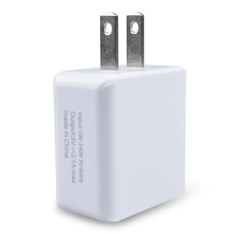 Зарядное устройство с 2 USB-портами и вилкой европейского стандарта 5 В А настенный