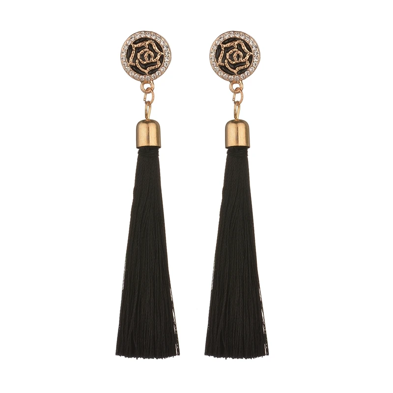Terreau Kathy 2017 Fashion 3 Colors Tassel Earrings Statement Jewelry Wedding Bohemian Long For Women | Украшения и аксессуары
