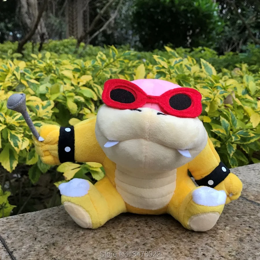 Mu&ntilde;eco de peluche de Super Mario 3 para ni&ntilde;os, juguete de animales de peluche con etiqueta, de 7 pulgadas, Bowser, Roy Koopa-1